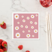 Dusty Pink Daisy Theme Paper Servet (Insitu)
