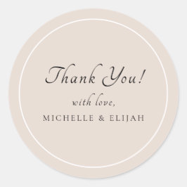 Dusty Pink Dank u bruiloft gunst Stickers