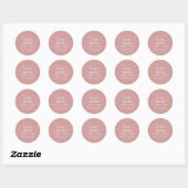 Dusty Pink de avond voor het repetitiediner Ronde Sticker (Vel)