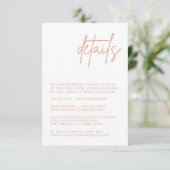 Dusty Pink Detail Enclosure Card Informatiekaartje (Staand voorkant)