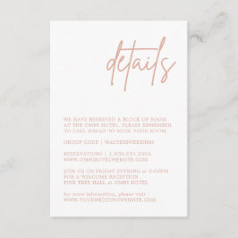 Dusty Pink Detail Enclosure Card Informatiekaartje