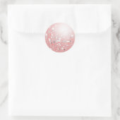 Dusty Pink Disco Ball Retro 70s Envelope Seal Ronde Sticker (Tas)