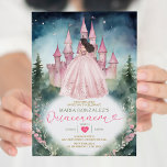 Dusty Pink Dress Forest Princess 15 Quinceañera Kaart<br><div class="desc">Dusty Pink Dress Forest Princess 15 Quinceañera Invitation Mis Quince 15 Anos,  16e Verjaardag Pink Castle Green Forest Matte Roos Gold Dress</div>
