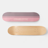 Dusty Pink & Dusty Paars Persoonlijk Skateboard (Horizontaal)