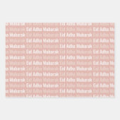 Dusty Pink Eid Adha Mubarak Kaaba Schaap Patroon Inpakpapier Vel (Voorkant 2)