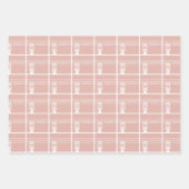 Dusty Pink Eid Adha Mubarak Kaaba Schaap Patroon Inpakpapier Vel (Voorkant)