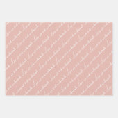 Dusty Pink Eid Mubarak Bilingual Inpakpapier Vel (Voorkant 2)