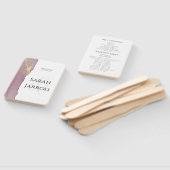 Dusty Pink Elegant Wedding Programme Handwaaier (Niet-gemonteerd)