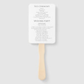 Dusty Pink Elegant Wedding Programme Handwaaier (Achterkant)