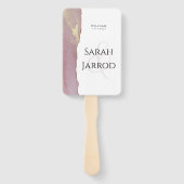 Dusty Pink Elegant Wedding Programme Handwaaier (Voorkant)