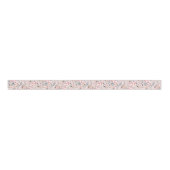 Dusty Pink en Blue Floral Gouache Print Ribbon Grosgrain Lint (Voorkant)