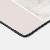 Dusty Pink en Gold Marble Monogram Bureaumat (Hoek)