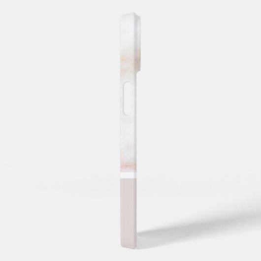 Dusty Pink en Gold Marble Monogram Case-Mate iPhone Case (Achterkant / Rechts)