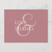Dusty Pink en Ivory Non-Photo Dank u Briefkaart (Voorkant)