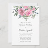 Dusty Pink Eucalyptus Botanical Wedding Kaart (Voorkant)