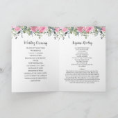 Dusty Pink Eucalyptus Botanical Wedding Programma (Binnen)