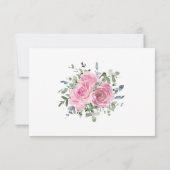Dusty Pink Eucalyptus Botanical Wedding RSVP Kaartje (Achterkant)