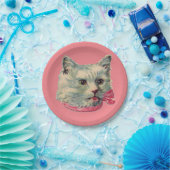 Dusty Pink  Fancy Cat Paper Bord (Feest)
