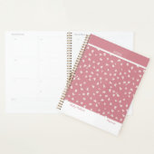 Dusty Pink Feminine Minimalist Floral Large Planner (Display)
