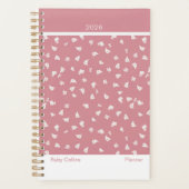 Dusty Pink Feminine Minimalist Floral Planner (Voorkant)