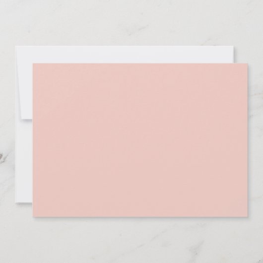 Dusty Pink Floral 3 Foto Modern Weddenschap Save The Date (Achterkant)