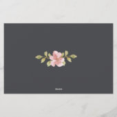Dusty Pink Floral Advice Well Wishes Wedding Briefpapier (Achterkant)