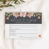 Dusty Pink Floral Advice Well Wishes Wedding Briefpapier