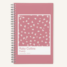 Dusty Pink Floral Aesthetic Notebook