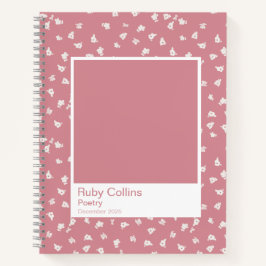 Dusty Pink Floral Aesthetic Notebook Notitieboek
