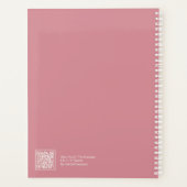 Dusty Pink Floral Block Quote | Fully Customizable Planner (Achterkant)