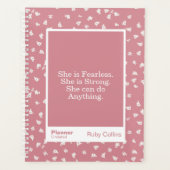 Dusty Pink Floral Block Quote | Fully Customizable Planner (Voorkant)