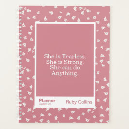 Dusty Pink Floral Block Quote | Fully Customizable Planner