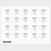 Dusty Pink Floral Bridal Shower Ronde Sticker (Vel)