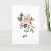 Dusty Pink Floral bruiloft boekje programma (Achterkant)