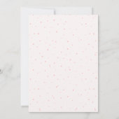 Dusty Pink Floral Diamond Baby shower Kaart (Achterkant)