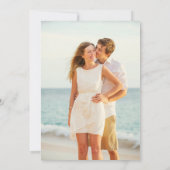 Dusty Pink Floral Foto Gold Geometric Lijst Save The Date (Achterkant)