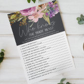 Dusty Pink Floral Game die de beste bride kent Flyer