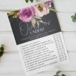 Dusty Pink Floral Game over of onder Flyer<br><div class="desc">Over of onder vrijgezellenfeest game. Waterverf stoffige roze en paarse bloemen op een houtskoolachtergrond. Overeenkomende objecten om je collectie te voltooien zijn beschikbaar in onze Zazzle winkel!</div>