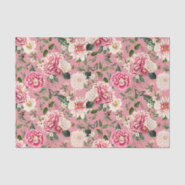 Dusty Pink  Floral Garden Pattern Tissuepapier