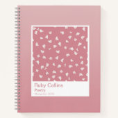 Dusty Pink Floral Gradient Spiral Notebook Notitieboek (Voorkant)