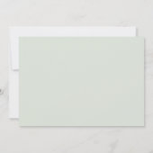 Dusty Pink Floral Green Save the Date Invitati Kaart (Achterkant)