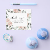 Dusty Pink Floral Greenery Hartelijk dank Flyer (Enkel)