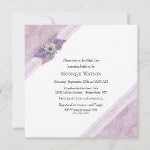 Dusty Pink Floral & Marble High Tea Vrijgezellenfe Kaart (Achterkant)