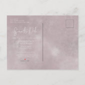 Dusty Pink Floral Modern Foto Aankondigingskaart (Achterkant)