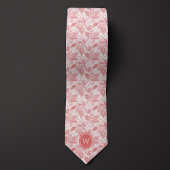Dusty Pink Floral Monogram Stropdas