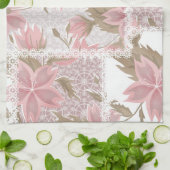 Dusty Pink Floral Patchwork Kitchen Towel Theedoek (Gevouwen)