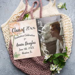 Dusty Pink, Floral Save-the-Date-kaart Advieskaart