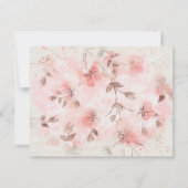 Dusty Pink Floral Speciaal Schrijver nr. Notitiekaartje (Achterkant)