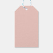 Dusty Pink Floral Vrijgezellenfeest Favor Cadeaulabel (Achterkant)