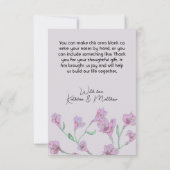 Dusty Pink Floral Waterverf Wedding Bedankkaart (Achterkant)